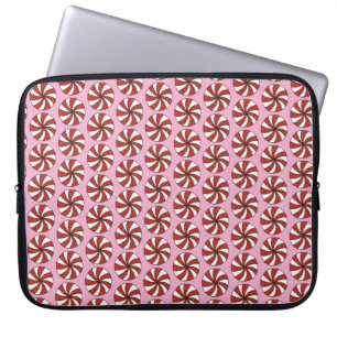 Red White Peppermint Swirl Mint Candy Weihnachten Laptopschutzhülle