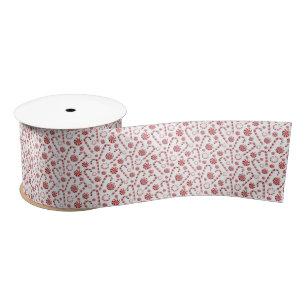 Red White Peppermint Weihnachts Satin Ribbon Satinband