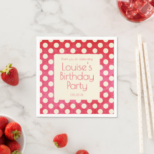 Red White Polka Dot Serviette