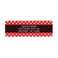Red White Polka Dots & Black Party Einladung