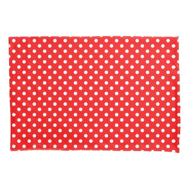 Red White Polka Dots Design Kissenbezug (Vorderseite)