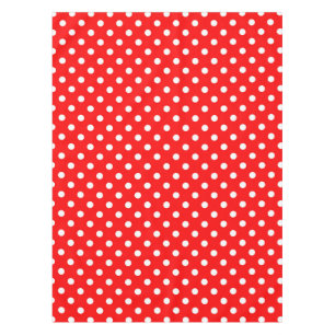 Red White Polka Dots Design Tischdecke