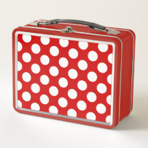 Red White Polka Dots Retro Muster
