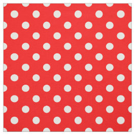 Red White Polka Dots Textile Stoff