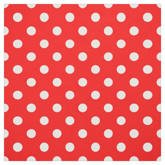 Red White Polka Dots Textile Stoff (Muster)