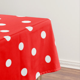 Red White Polka Dots Tischdecke