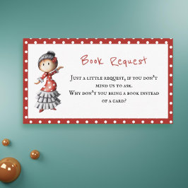 Red White Pregnant Sevillana Dancer Book Request Begleitkarte