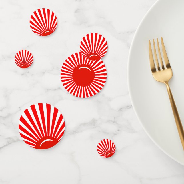 Red White Rising Sun Table Confetti Konfetti (Gruppe)