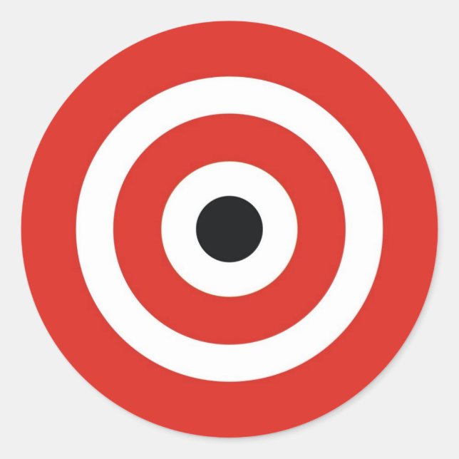 RED WHITE RUNDER AUFKLEBER (Vorderseite)