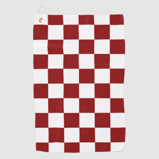 Red White Schachbrett Golfhandtuch