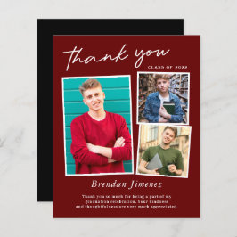 Red White Script 3 Foto Abschluss Vielen Dank