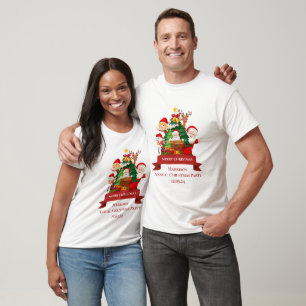 Red & White Simple Frohe Weihnachten T-Shirt