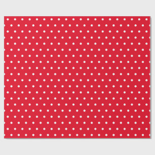 Red & White Small Polka Dot Party Weihnachtsgesche Geschenkpapier