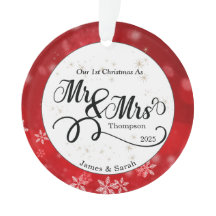 Red White Snowflake Erste Weihnachten Neu