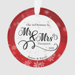 Red White Snowflake Erste Weihnachten Neu Ornament