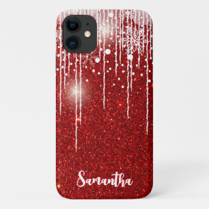 Red White Snowy Driving Snowflake Individuelle Nam Case-Mate iPhone Hülle