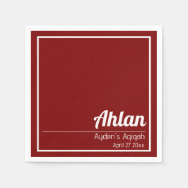 Red White Solid Color Schlicht, Aqiqah Baby Dusche Serviette