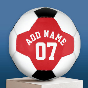 Red & White Sports Jersey Individuelle Name Number Fußball