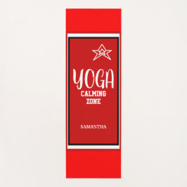 Red White Star Yoga Calming Zone Yogamatte