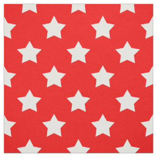 Red White Stars Muster dekorative Textil Stoff
