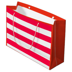 Red White Striped Christmas Template Elegant Große Geschenktüte