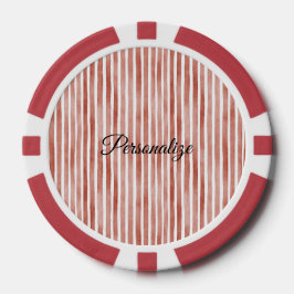 Red White Stripes Christmas Pokerchips