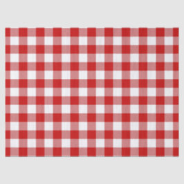 Red & White Summer Gingham Seidenpapier