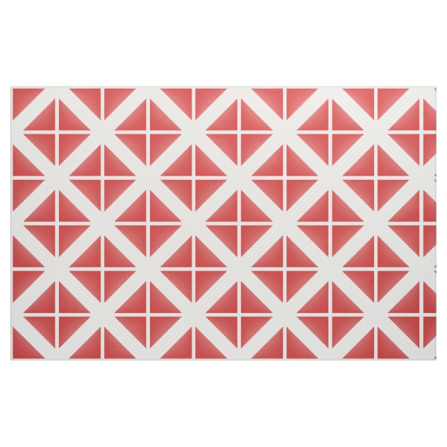 Red White TrendWinkel Muster Fabric Stoff (Fat Quarter (45,7 x 55,9 cm))