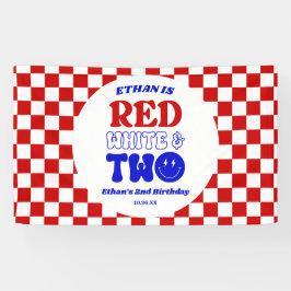 Red White & Two 4. Juli 2010 Party Banner
