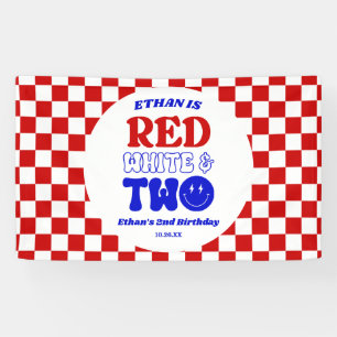 Red White & Two 4. Juli 2010 Party Banner