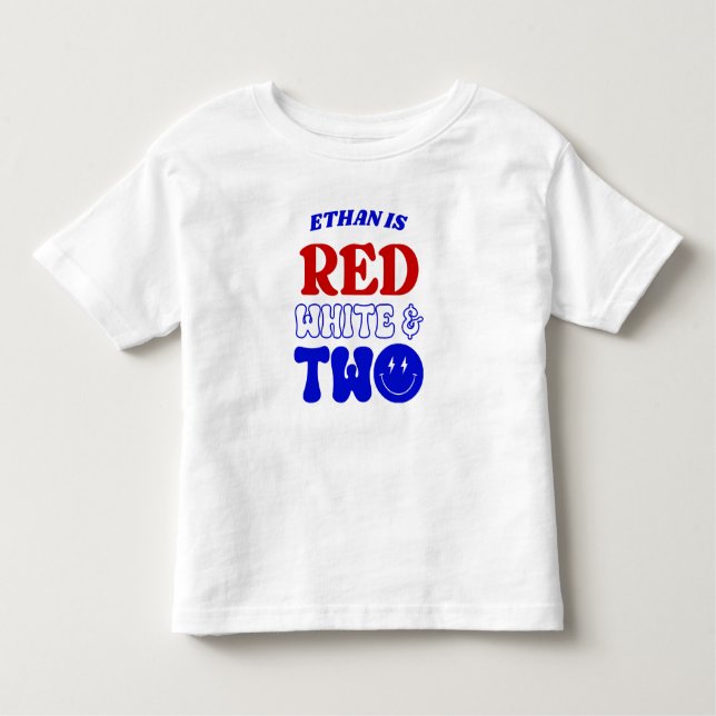 Red White & Two 4. Juli 2010 Party Kleinkind T-shirt (Vorderseite)