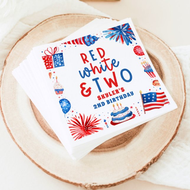 Red White & Two 4. Juli 2010 Party Serviette (Von Creator hochgeladen)
