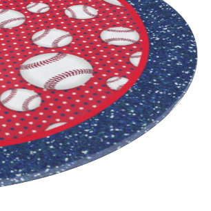 Red White und Blue Baseball Schneidebrett