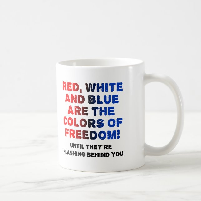 Red White und Blue Funny Funny Mug Kaffeetasse (Rechts)