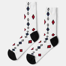 Red White und Blue Geometric Socken