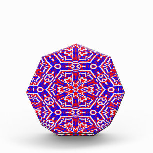 Red, White und Blue Geometrics Fotoblock