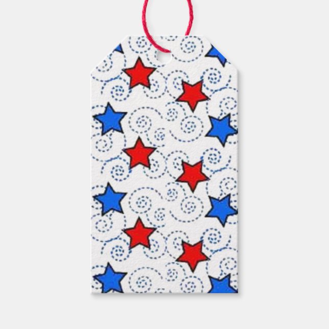 Red White und BLue Geschenkanhänger (Vorderseite)