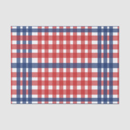 Red White und Blue Gingham Kariert Seidenpapier