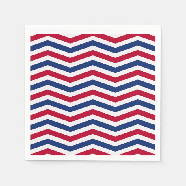 Red White und Blue Napkins Serviette (Vorderseite)