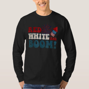 Red White und Boom Patriotic 4. Juli US-Feuerzeug T-Shirt