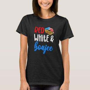 Red White und Boujee 4. Juli American Flag Li T-Shirt