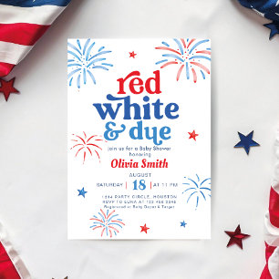 Red White und Due 4. Juli Baby Dusche Einladung