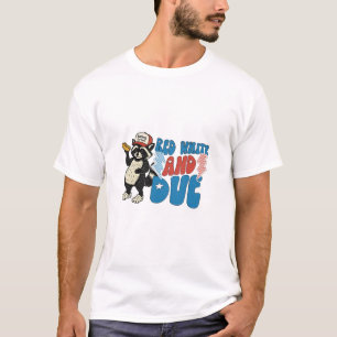 Red White und Due 4. Juli Schwangerschaft Paare T-Shirt