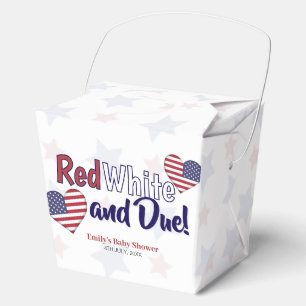 Red White und Due Independence Baby Dusche Geschenkschachtel
