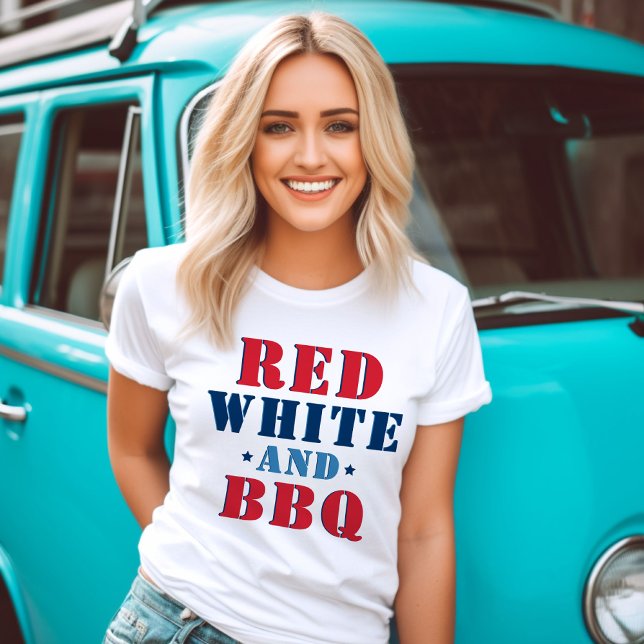 Red White und GRILLEN Funny 4. Juli Frauen Tri-Blend Shirt (Von Creator hochgeladen)