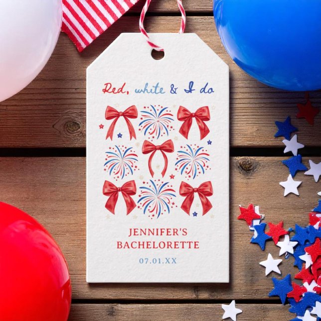 Red White und ich tun 4. Juli Bachelorette Favorit Geschenkanhänger (Von Creator hochgeladen)