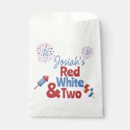 Red White und Two Birthday Party Geschenktütchen