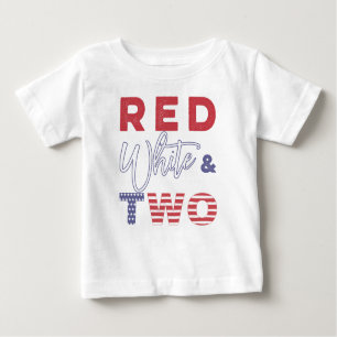 Red White und ZWEI T - Shirt zum 2. Geburtstag