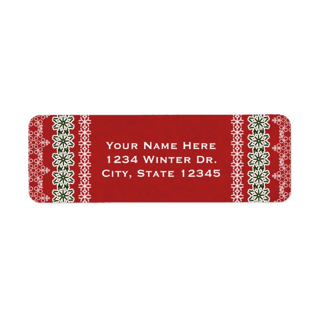 Red & White Winter Lace Elegante Festlichkeit (Vorne)