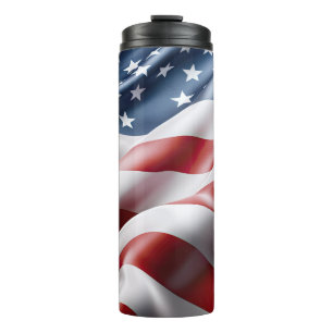 RED WHUE ABSTRAKT AMERICAN FLAG THERMOSBECHER